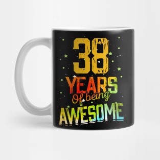 38 Years Of Being Awesome Gifts 38th Anniversary Gift Vintage Retro Funny 38 Years Birthday Men Women Mug